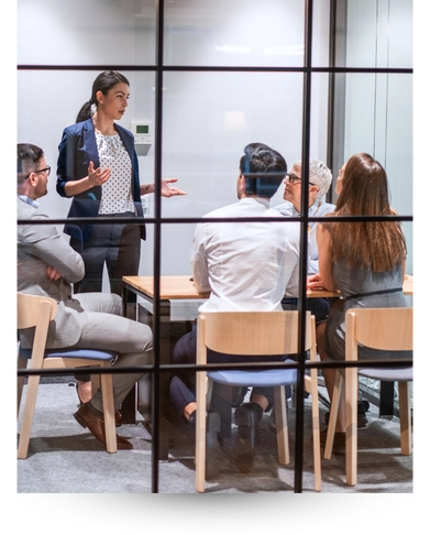 Accountants collaborating in a professional office environment