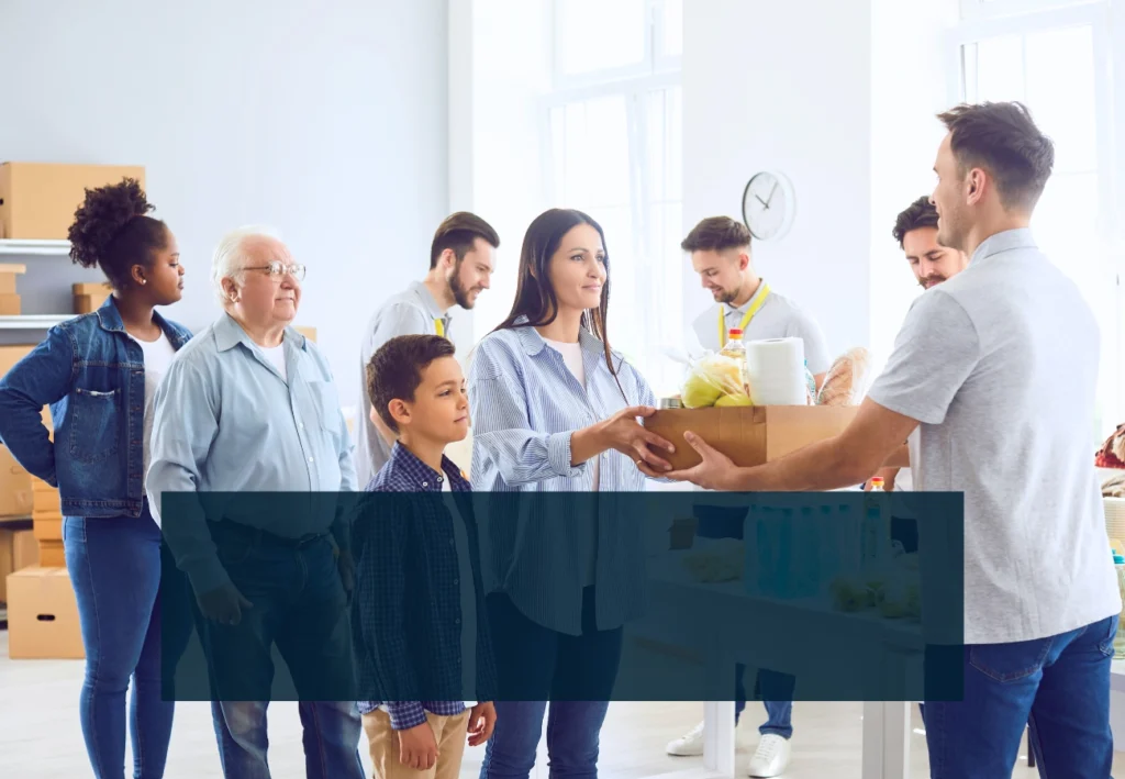 Nonprofit organization distributing goods to the community